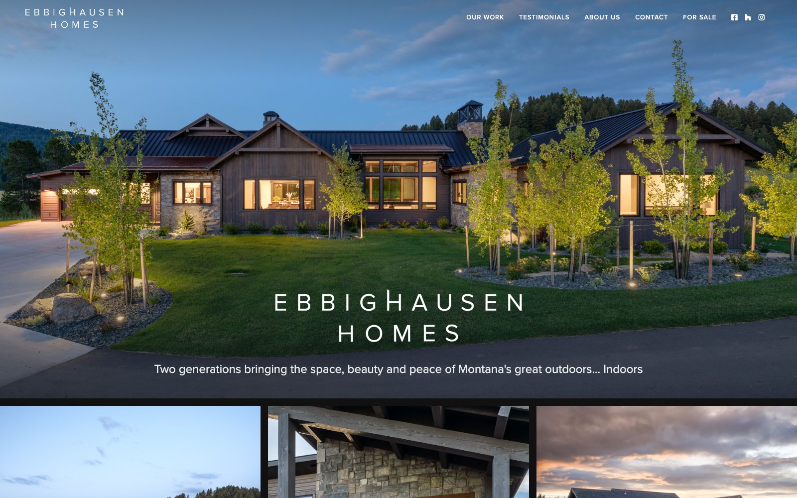 The current ebbighausen.com homepage