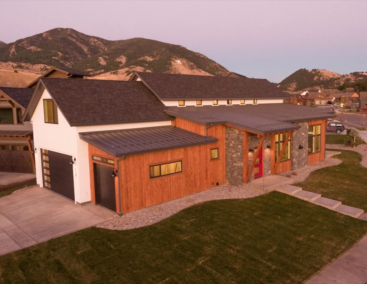 Kootenai Court, exterior with the Bridgers behind it